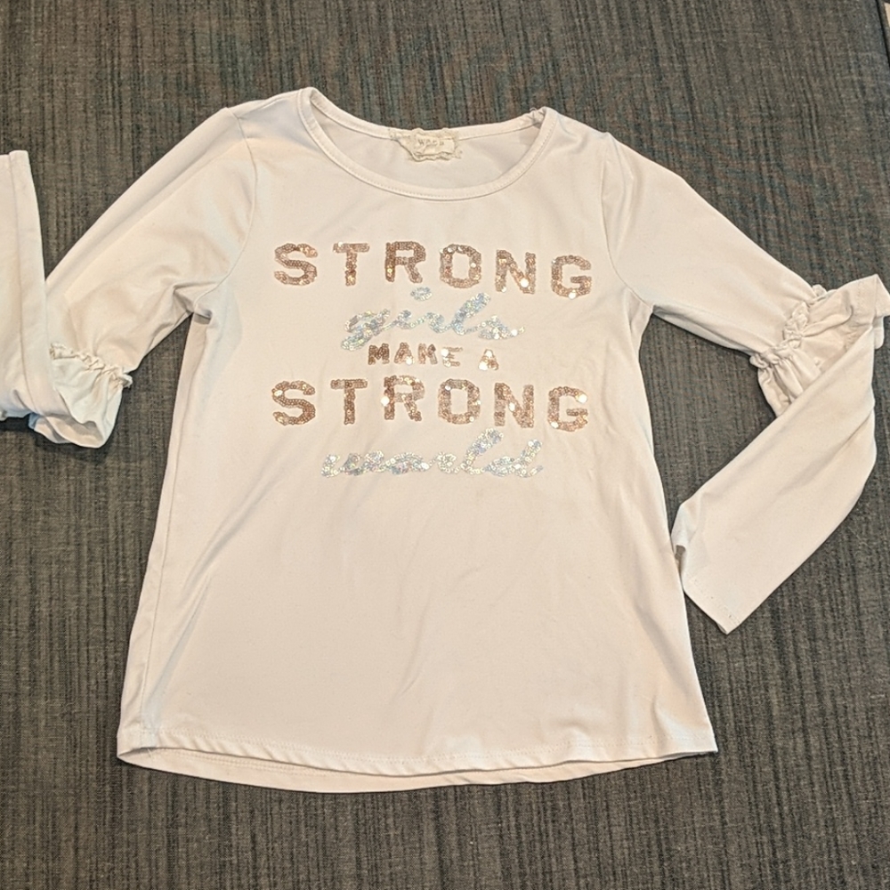Strong Girls make a Strong World sequin top